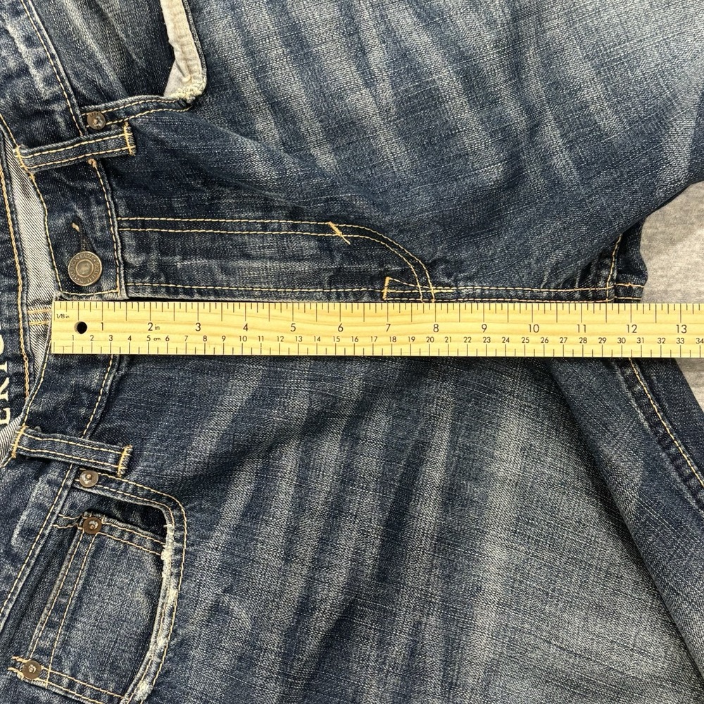 American Eagle Low Rise Boot Jeans Men's Size 36x32 (Fits 38x29.5) Dark Wash - Picture 5 of 9